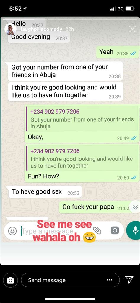 Ig Comedian Laughpillscomedy Shares Screenshot Of His Chat With A