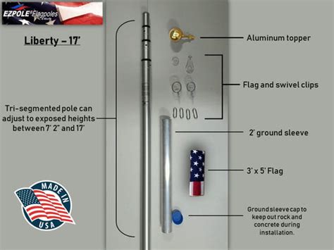 flagpole kits    usa  oak hardware