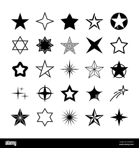 star icons sparkles shining burst vector symbols star isolated