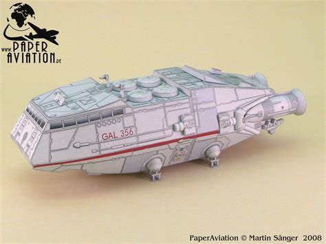 colonial shuttle kampfstern galactica tos paperaviation