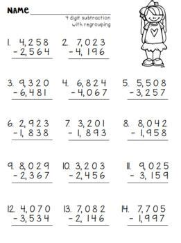 digit addition  subtraction worksheets makeflowchartcom