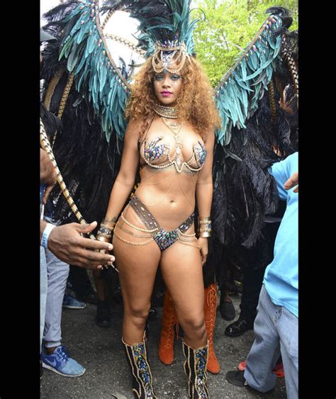 Rihanna Shows Off Her Kadooment Day Parade Carnival Outfit In Barbados