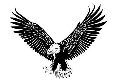 eagle clip art black  white   eagle flying clipart black