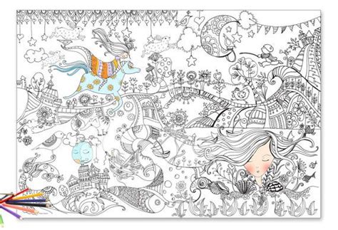 intricate coloring page  lots      sky