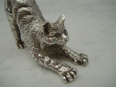 sterling miniature cat medium size etsy uk