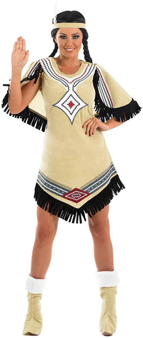 womens native american indian costume adults beige wild