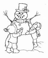 Coloring Snowman Pages Christmas Build Kids Meadow Children Printable Girl Will Choose Board Colouring sketch template