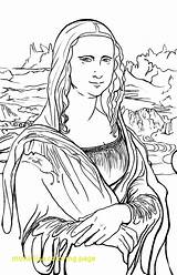 Mona Lisa Vinci Leonardo Getdrawings sketch template