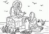 Coloring Well Woman Clipart Library Bible Jesus sketch template