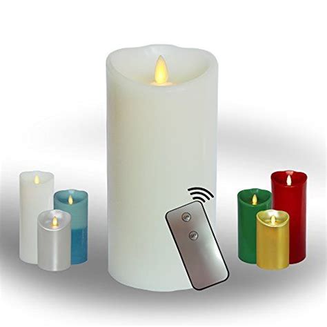 Most Realistic Moving Flame Real Wax Pillar Candle With