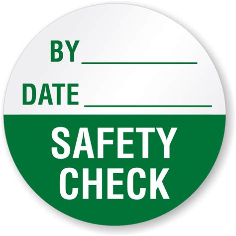 safety check bydate write  quality control label sku qc