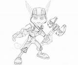 Ratchet Clank Pages Coloring Template sketch template