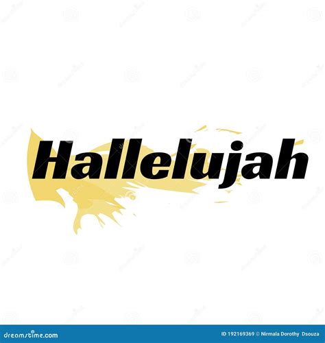hallelujah praise  lord text stock illustration illustration