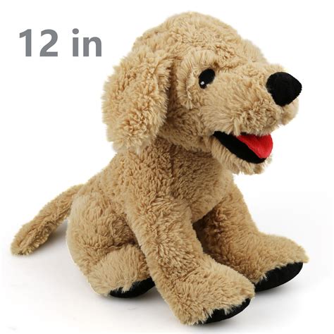 dog stuffed animals   soft cuddly golden retriever plush toys