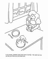 Goldilocks Puppet Coloringhome Porridge sketch template