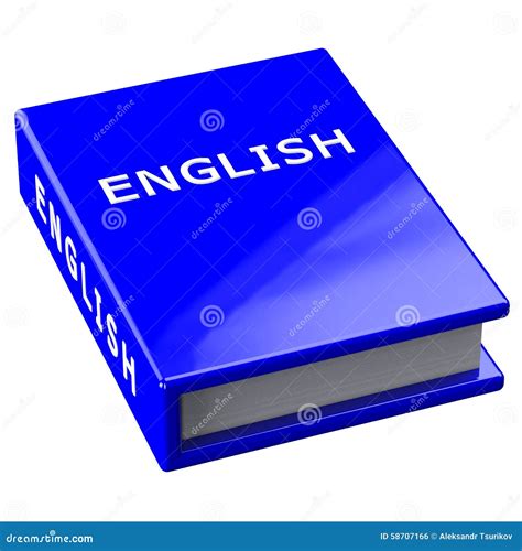 book  word english isolated  white background stock illustration