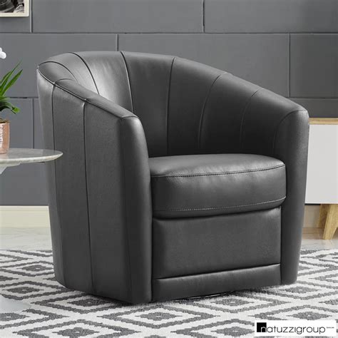 natuzzi grey leather swivel accent chair costco uk