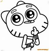 Gumball Coloring Book sketch template