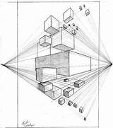 Zentralperspektive Perspektive Tipps Geometrisches Abstrakte Bleistiftzeichnungen Fürs sketch template