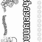 Coloring Pages Hellokids Shayla Name sketch template