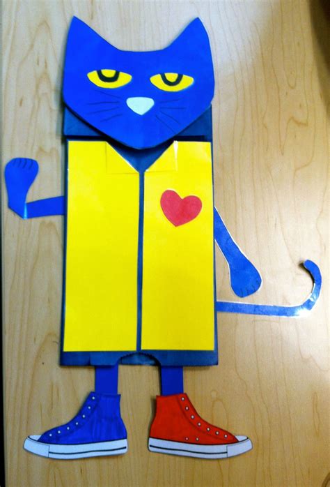 pete  cat template  craft