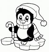 Coloring Pages Cute Penguin Kids Animal Baby Penguins Christmas Things Cards Book sketch template