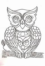 Owls sketch template