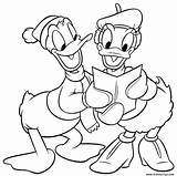 Christmas Duck Coloring Pages Donald sketch template