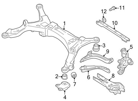 ford freestyle lateral arm link trailing arm left suspension front gzb