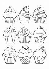 Cute Coloring Pages Tulamama Kids Easy Print Cupcake sketch template