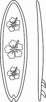 Coloring Surfboard Surfboards Sweetclipart sketch template