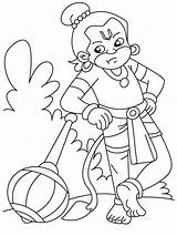 Hanuman Coloring Pages Bal Angry Colouring Color Kids Getcolorings Printable Getdrawings Print sketch template