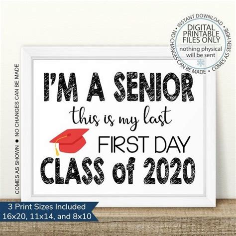 im  senior  day  senior year sign printable  day