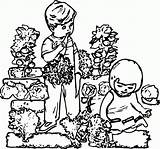 Gardener Coloringhome sketch template