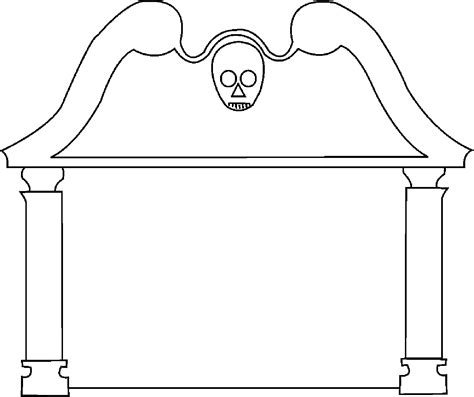blank tombstone template clipart