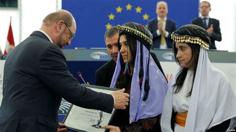 these yazidi women were awarded the sakharov prize for activism and bravery muslim girl