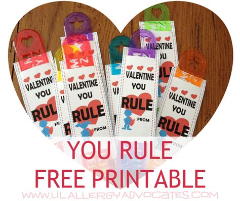 valentines day  rule  printable lil allergy advocates