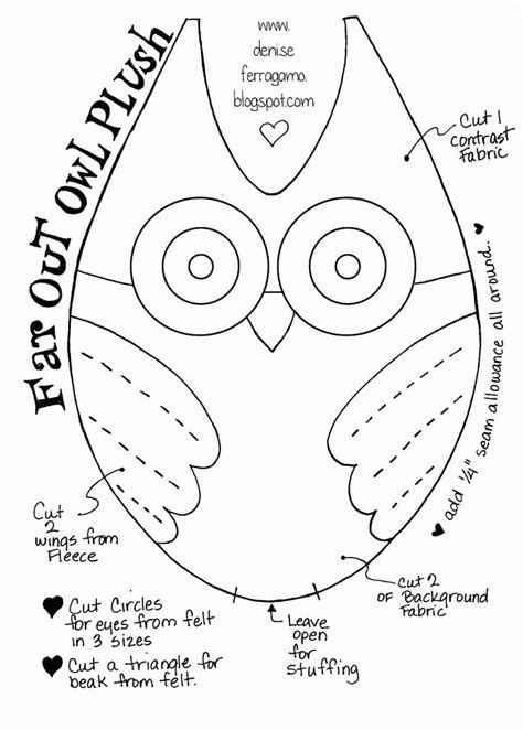 owl cut  template coloring home