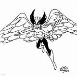 Hawkgirl sketch template