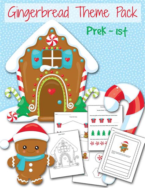 gingerbread printable holiday friends preschool craft