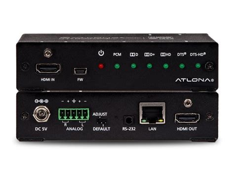 atlona kuhd hdmi multi channel digital   channel balanced analog audio converter ebuyercom