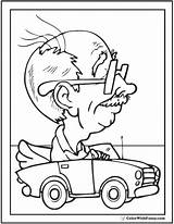 Grandpa Coloring Fathers Pages Printable Father Dad Print Colouring Colorwithfuzzy Color Kids Driving Granddad Car Getcolorings Certificate Getdrawings Colorings sketch template