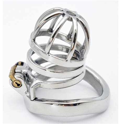 buy stainless steel cock cage male chastity device