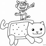 Nyan Lineart Pags Emojis Xcolorings sketch template