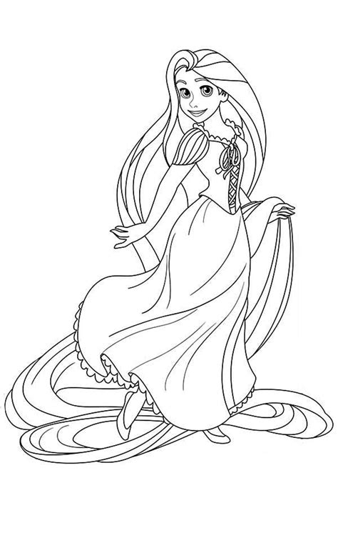 lovely princess rapunzel coloring page kids play color
