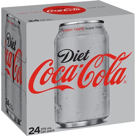 Coca Cola Diet Cans 375ml 24 Pack Big W