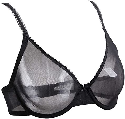 women s sheer mesh bra see through unlined sexy lace bralette underwire