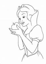 Coloring Snow Apple Pages Disney Print sketch template