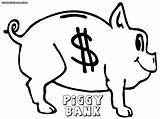 Coloring Bank Piggy Pages Comments Library Clipart Coloringhome sketch template
