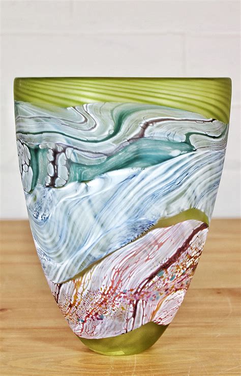 Hand Blown Glass Bowls Sea Shore Samphire By Thomas